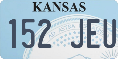 KS license plate 152JEU