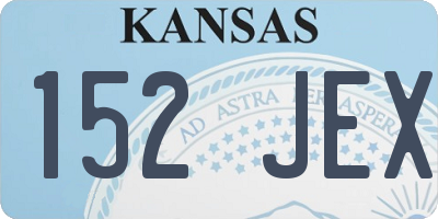 KS license plate 152JEX