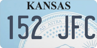 KS license plate 152JFC