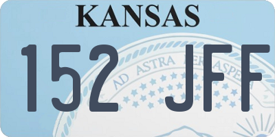 KS license plate 152JFF