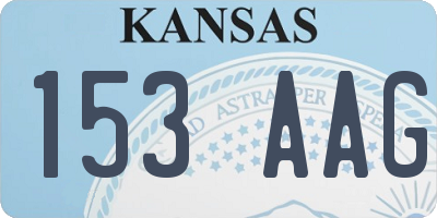 KS license plate 153AAG