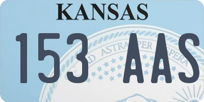 KS license plate 153AAS