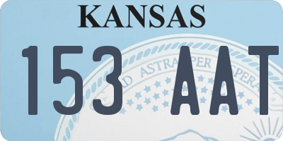 KS license plate 153AAT