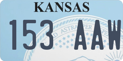 KS license plate 153AAW