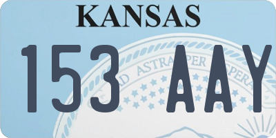 KS license plate 153AAY