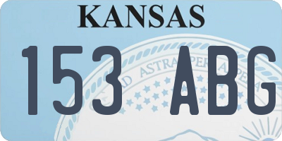 KS license plate 153ABG