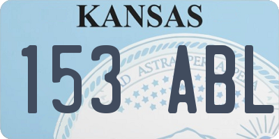 KS license plate 153ABL