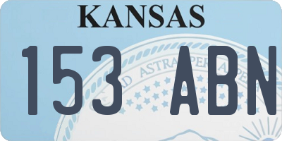 KS license plate 153ABN