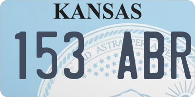 KS license plate 153ABR