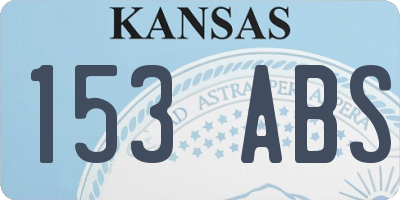 KS license plate 153ABS