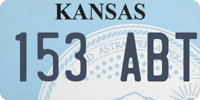 KS license plate 153ABT