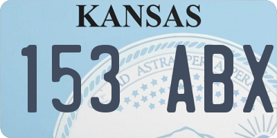 KS license plate 153ABX