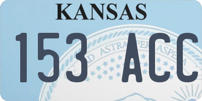 KS license plate 153ACC