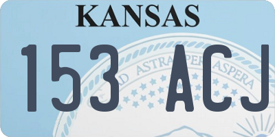 KS license plate 153ACJ