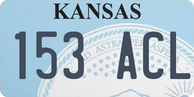 KS license plate 153ACL