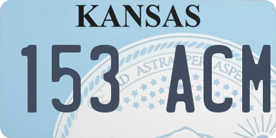 KS license plate 153ACM