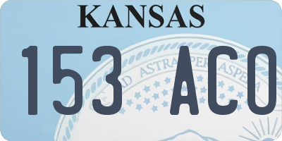 KS license plate 153ACO