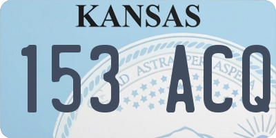 KS license plate 153ACQ