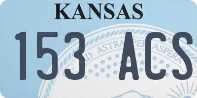 KS license plate 153ACS