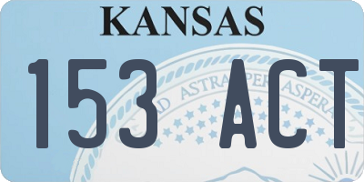 KS license plate 153ACT