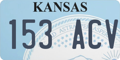 KS license plate 153ACV