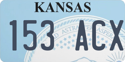 KS license plate 153ACX