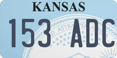 KS license plate 153ADC