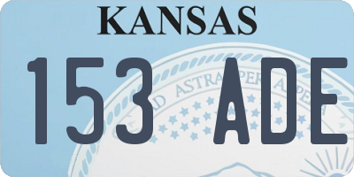 KS license plate 153ADE