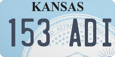 KS license plate 153ADI