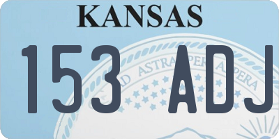 KS license plate 153ADJ