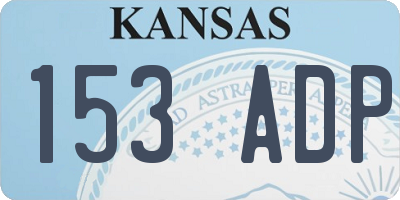 KS license plate 153ADP