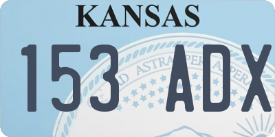 KS license plate 153ADX