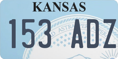 KS license plate 153ADZ