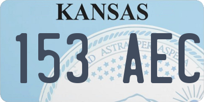 KS license plate 153AEC