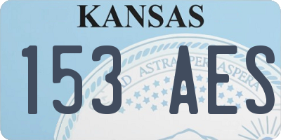 KS license plate 153AES