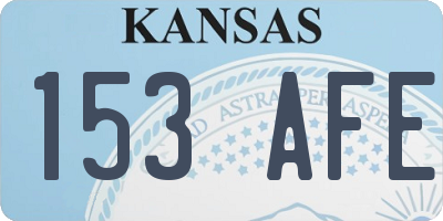 KS license plate 153AFE