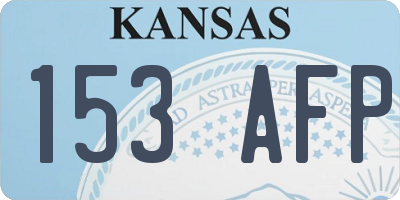 KS license plate 153AFP