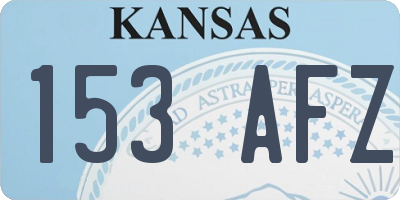 KS license plate 153AFZ