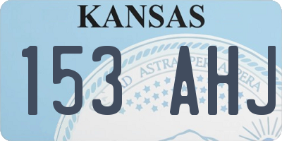KS license plate 153AHJ