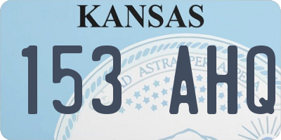 KS license plate 153AHQ