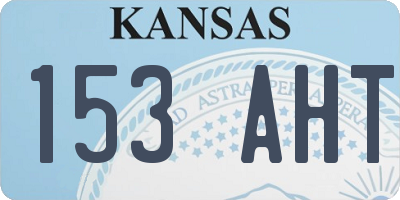 KS license plate 153AHT