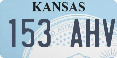 KS license plate 153AHV