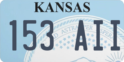 KS license plate 153AII