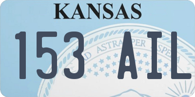 KS license plate 153AIL