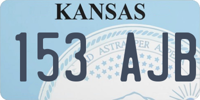 KS license plate 153AJB
