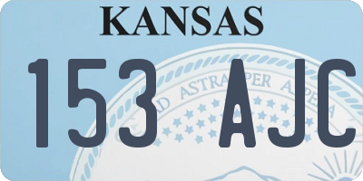 KS license plate 153AJC