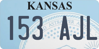 KS license plate 153AJL