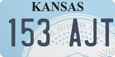 KS license plate 153AJT
