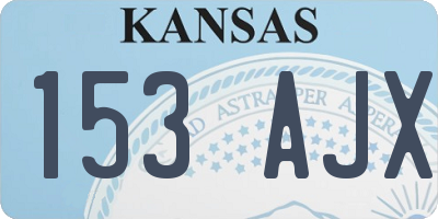 KS license plate 153AJX