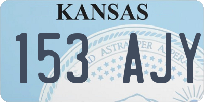 KS license plate 153AJY